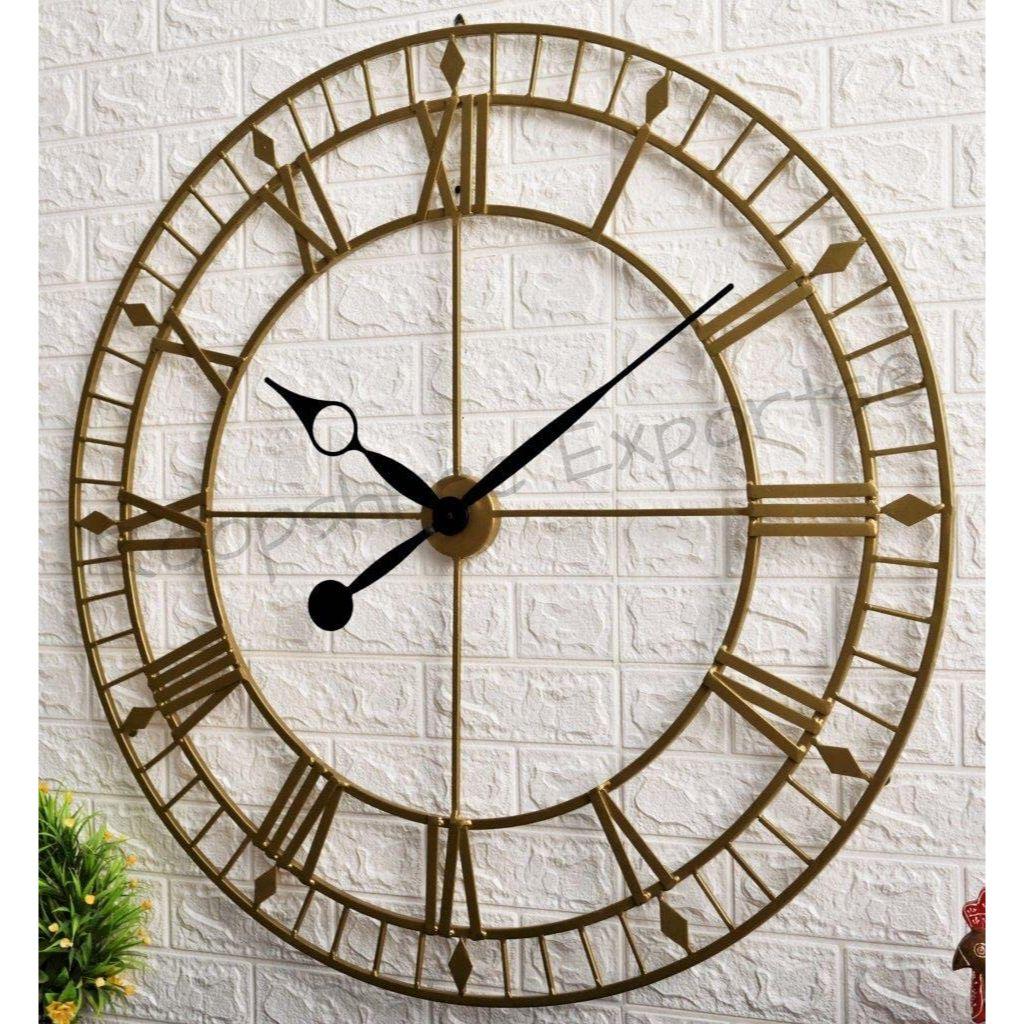 Clock Hand-Crafted Brass Extra Large Wall Clock/One Year Warranty / 9037-42, Analog, 5 Centimeters, 12 Inch
