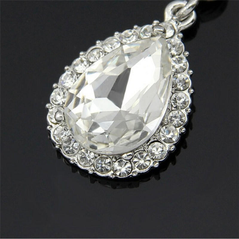 Women Charm  Bridal Water Drop Earrings Wedding  Stud Earings