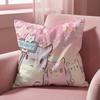 Cats & Soup Cushion Cover Multi-Scene Pillow Cover for Home & Car - Reversible, Soft & Durable for Daily Use