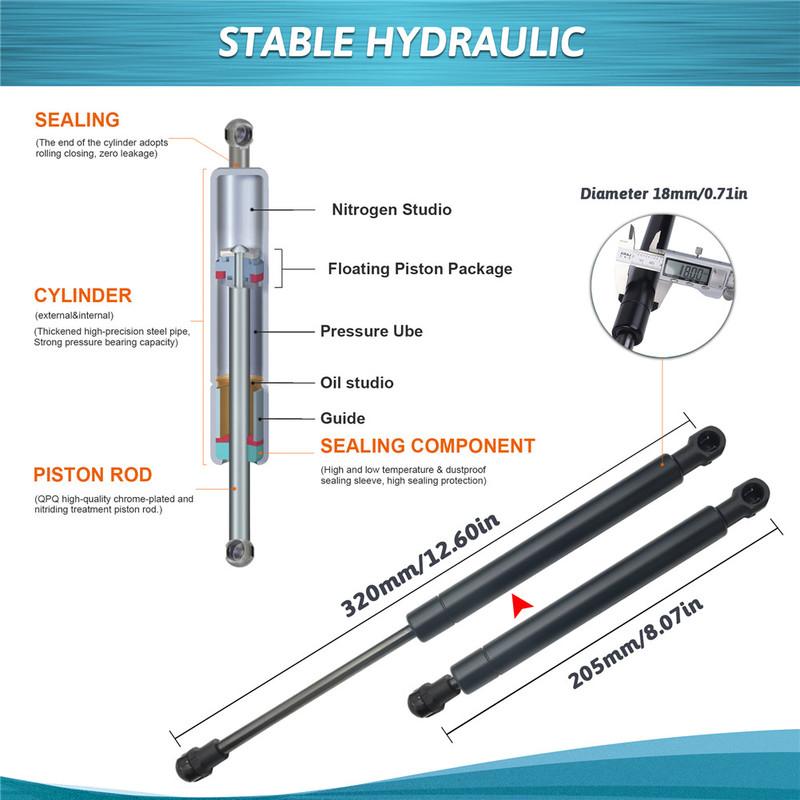 2PCS Car Bonnet Hood Lift Supports Shock piston Struts  For BMW E46 323Ci 323i 325i 328i 330Ci 51238202688