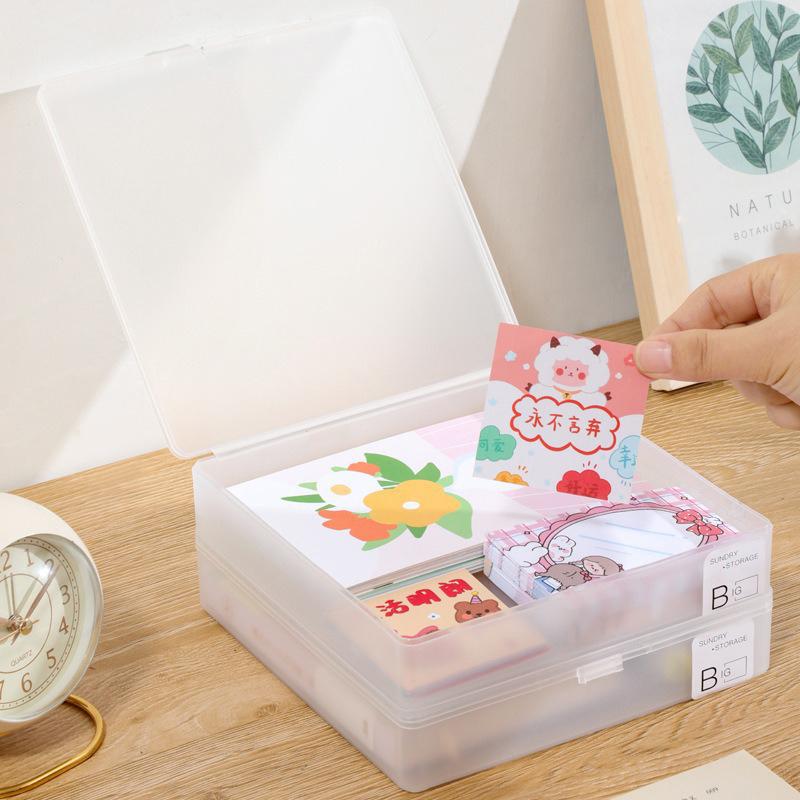 Idol Photo Card Storage Box Kpop Cards Organizier Photocards Collection Office Id Card Organizers Stationery Storage Cases