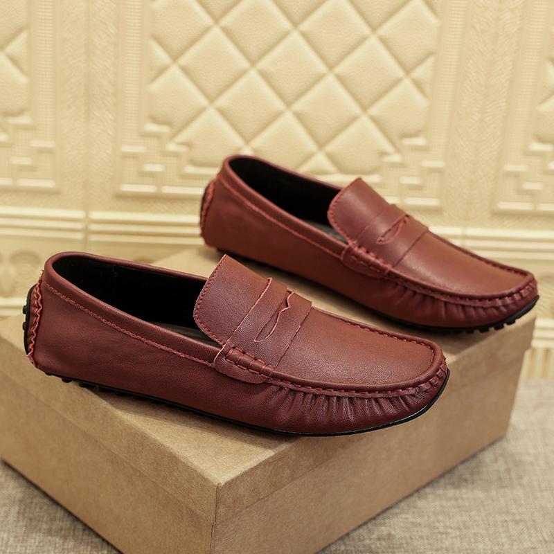 Fashion Comfort Loafers Man Shoes Soft Sole Genuine Leather Luxury Brand  Drive Comfy Slip-on Classic Footwear Boat Shoes for Men Spring