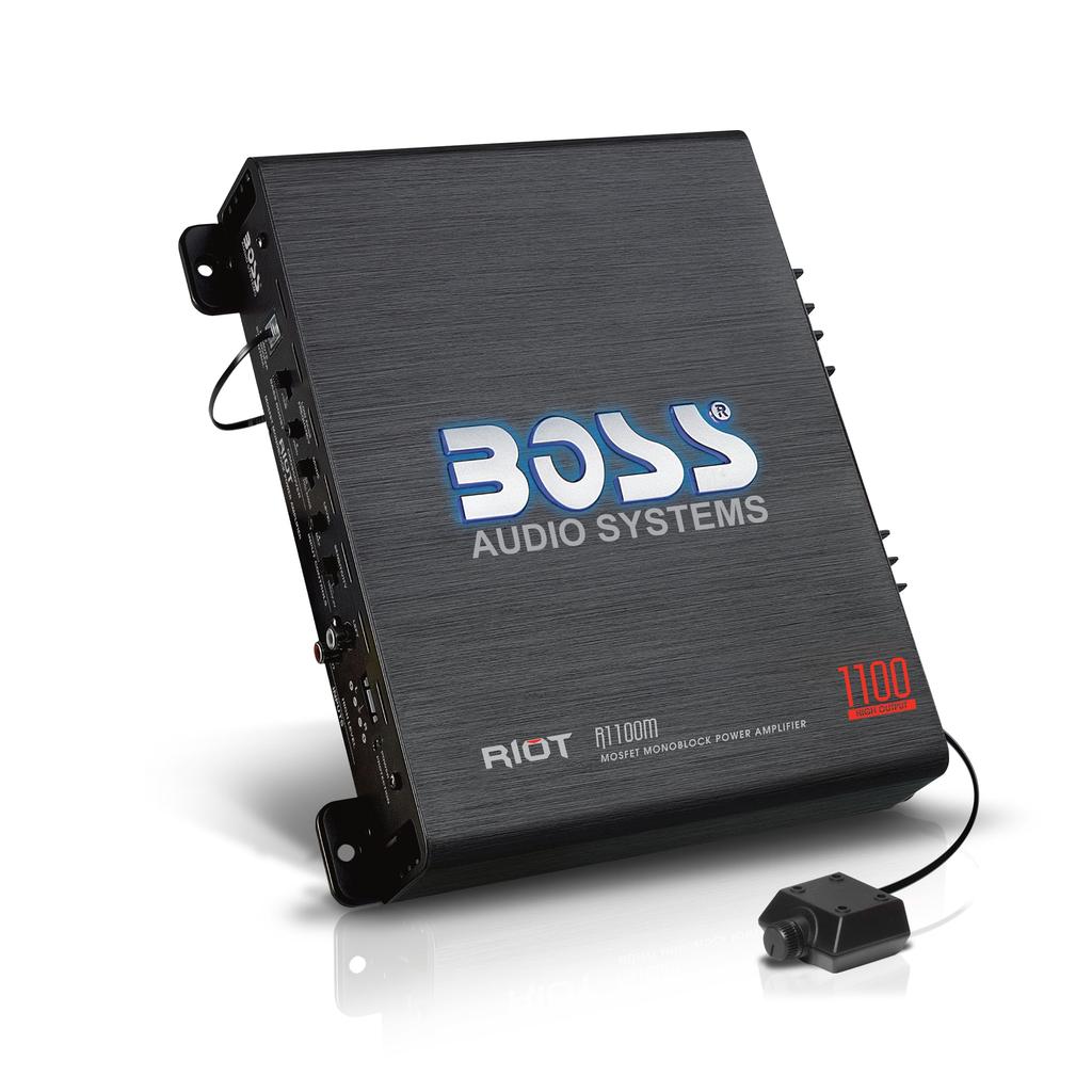 BOSS Audio Systems R1100M Riot Series Car Audio Subwoofer Amplifier 1100W Monoblock Class Stereo Amplifier with Stable Ohm Level MOSFET Power x x x x