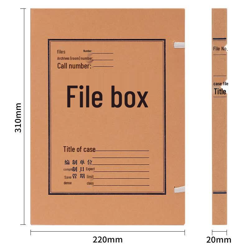 Deli A4 Kraft Paper File Boxes (10-Pack)