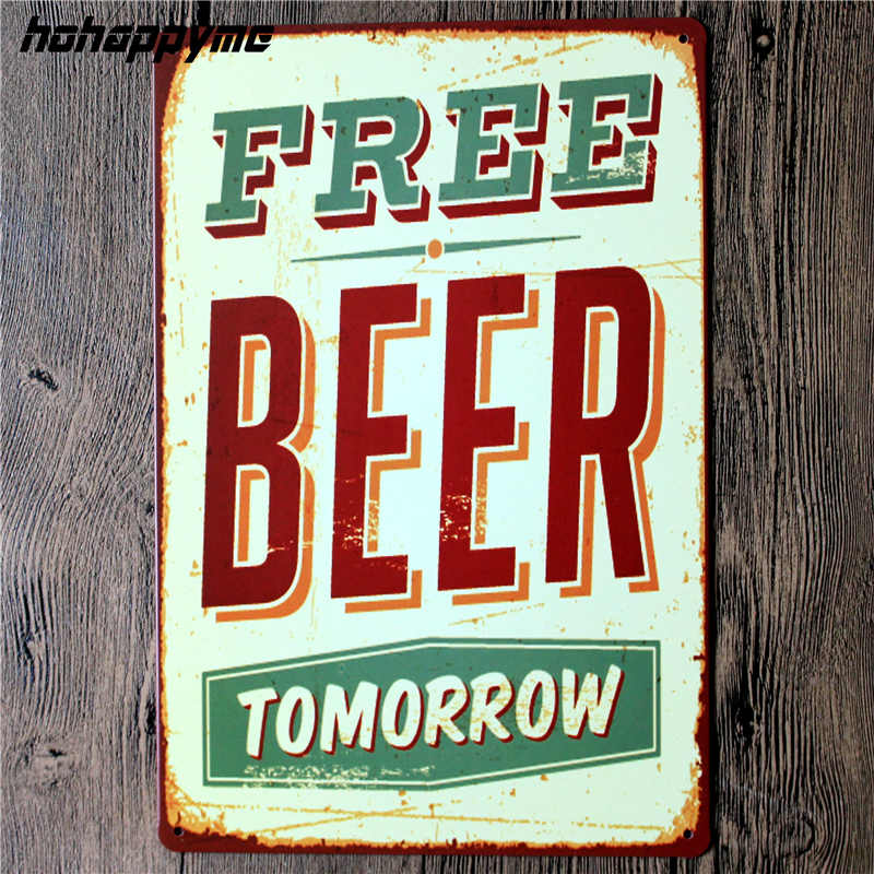 Vintage Tin Beer Signs Antique Decorative Metal Plaques Beer Carteles Vintage Metal Plaque Metal Vintage Pub 20*30cm