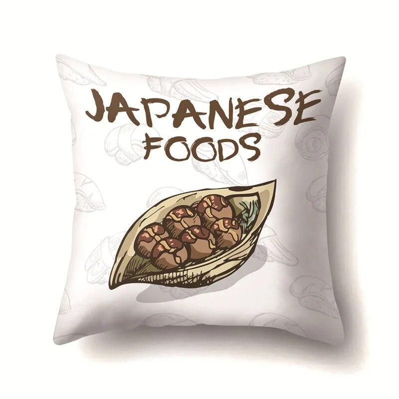 Food Pillow Cover Car Office Cushion  Sofa Bedroom Living Room