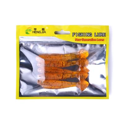 HENGJIA Esche da pesca morbide con coda a T da 5 pezzi Esca da pesca in PVC per trota luccio persico