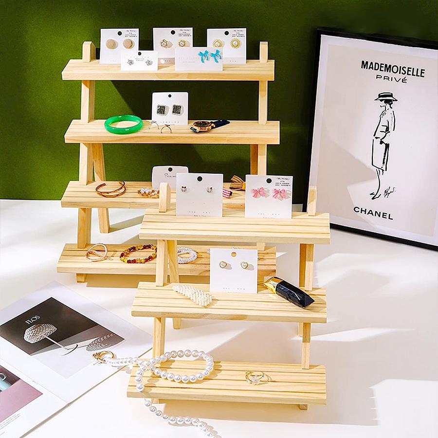 1PCS, Wooden Ladder Jewelry Display Stand