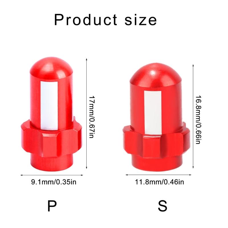 2pcs Aluminum Alloy Bike Tires Caps Bicycles Metal Bike Tires Caps Air Dust Cover Cycling Accessories Easy to Install