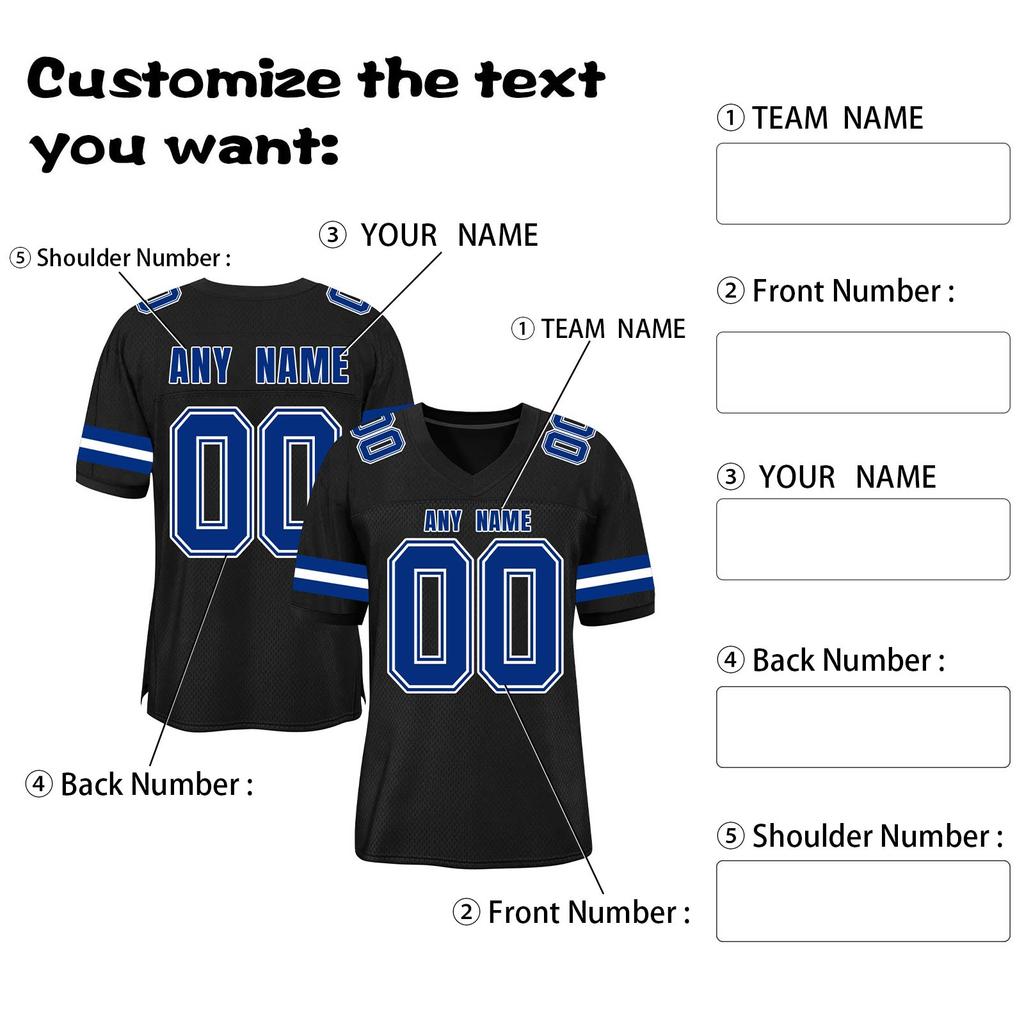 Custom Football Jerseys Personalized Printed Team Name & Number Sports Uniform For Men Women Youth