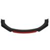 Front Bumper Lip Spoiler Splitter Kit   Aerodynamic Accessory for Car Modification(Glossy Black Red )