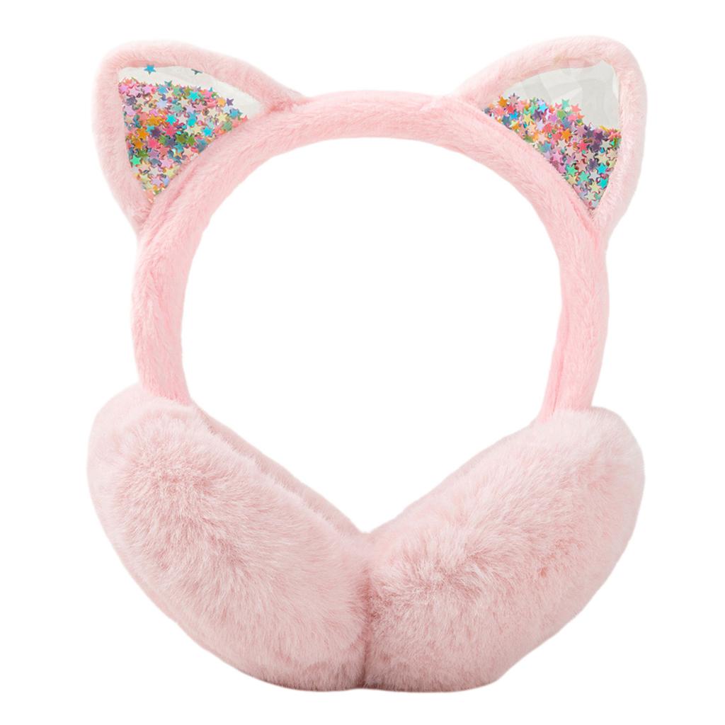 Winter Warme Katzenohren-Ohrenschützer Glitzerohren Plüsch-Ohrenschützer Für Frauen Verspielte Mädchen Ohrenschützer Kälteschutz Warm Heiß Für Draußen