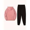 Autumn and Winter New Men's Sports Casual Fashion Printed Couple Hooded Sweatshirt, Spring and Autumn Sportswear 2 Piece Set