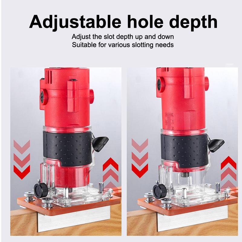 1 Stück Holzfräse Nuten Locator Präzise genutete Basis Nutenmaschine Halterung Handgehaltener Kantenfräser Fräsen Kurvenschneiden