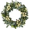 20 Inch Green Home Decor for Wall Porch Window Spring Summer Wreath with Big Berries for All Seasons Winter Christmas