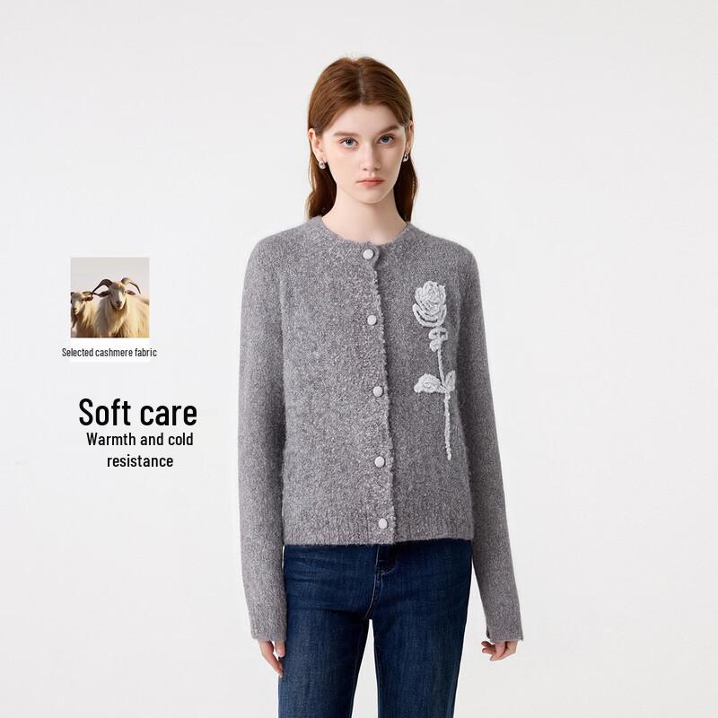 

Кардиган женский шерстяной с вышивкой Розы One Size (160)