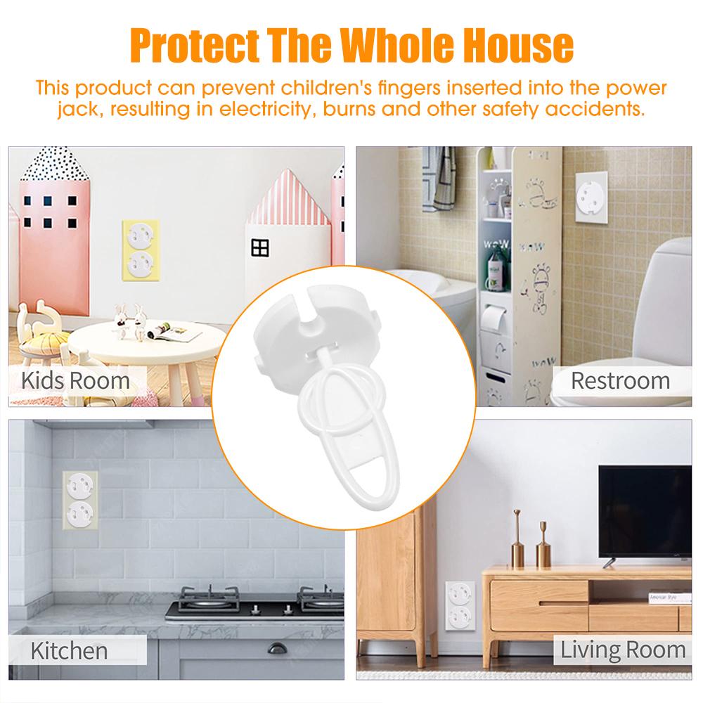 Key Socket Power Protective Cover  Power Switch Safety Protective Outlet Guard Locks Anti Electric Kids Safety Supplies