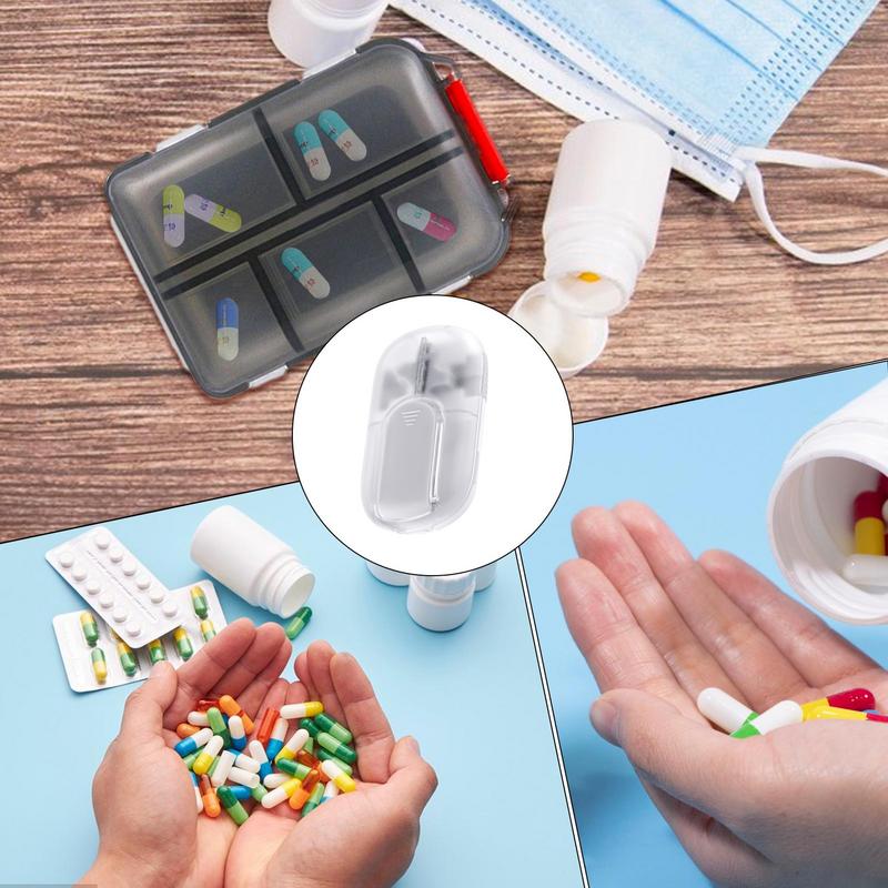 small Pill Cutter Case Reusable Pill Grinder Portable Medicine Storage Box Portable Tablet Organizers Medicine Storage Box