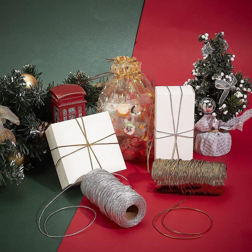 DIY Handgemacht Glitzer Gold Silber Schnur Faden Stricken Häkeln Handgewebter Draht Nähzubehör