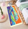 The American Coastline Pop Pattern Is Suitable for Non-slip Rugs for Living Room, Bedroom, Kitchen, and Hallway Decoration