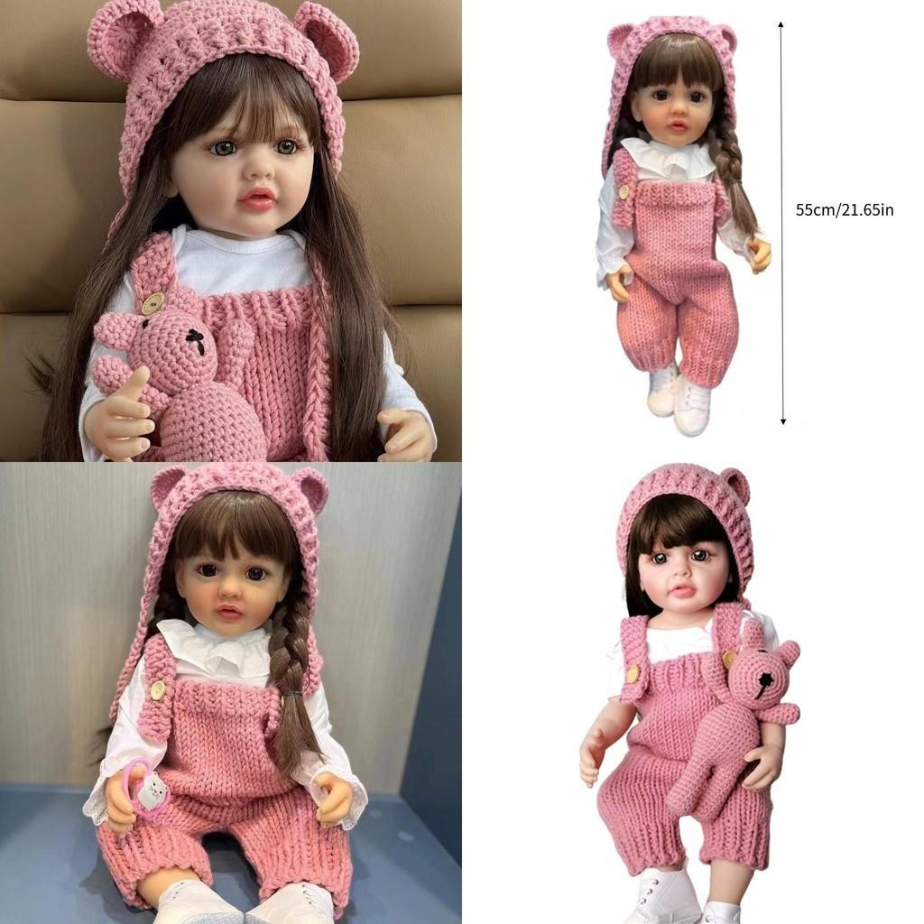 All-pink 55cm Full Silicone Baby Doll Soft And Flexible With Lifelike Features