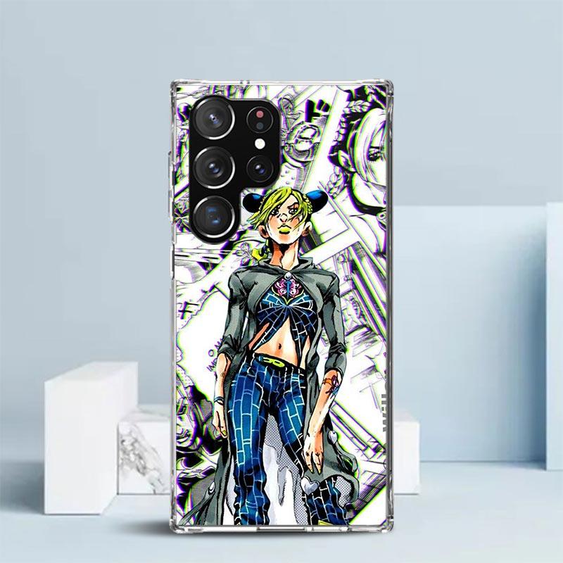 JoJo Bizarre Adventure Jolyne Cujoh Phone Case For Samsung Galaxy S24 S25 Edge S26 Ultra S22 S23 Plus S21 + S20 FE Soft TPU Back