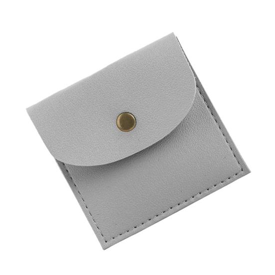 Mini Jewelry Pouch Faux Leather Small Storage Bag Travel Jewelry Pouch with Snap Button for Necklaces Bracelets Rings