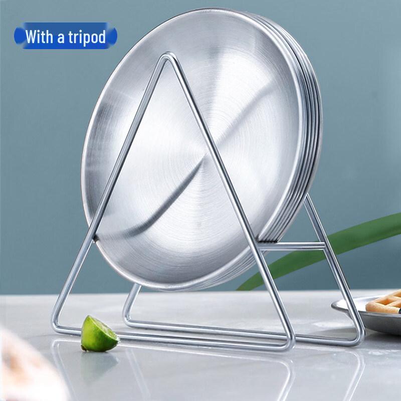 Minuosi Food-Grade Stainless Steel Bone Dish Set with Stand