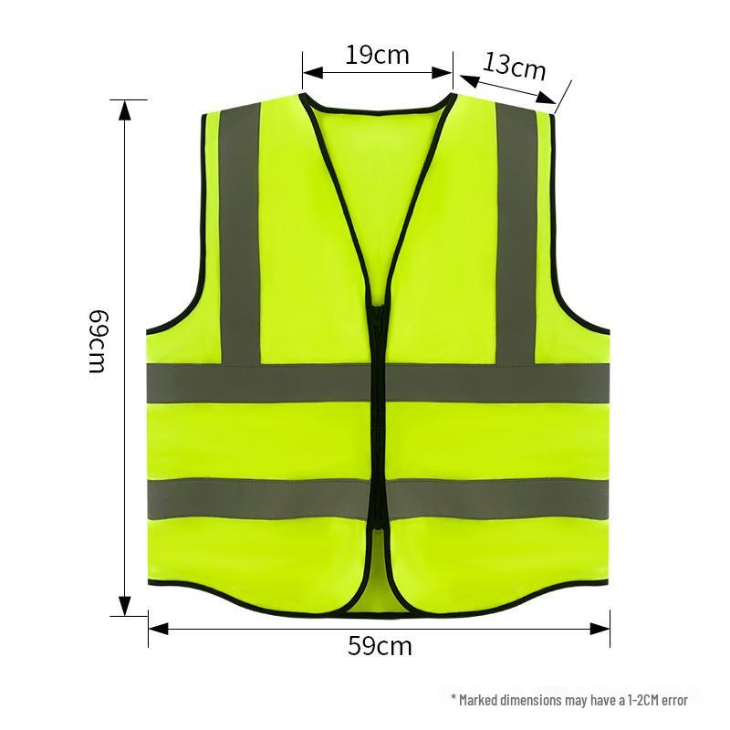Reflective Multi-Pocket Safety Vest for Traffic, Construction, Cycling, and Sanitation.