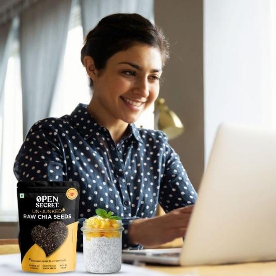 Open Secret Premium Chia Seeds | 500g | Chia Seeds Organic, Raw Handpicked Chia Seed for Eating, Healthy Snacks, Rich in Protein (Pack of 1)
