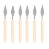 6pcs Plastic Handle Palette Palette Tool Set Metal Blade Color Mixing Palette Tool  For Oil Painting