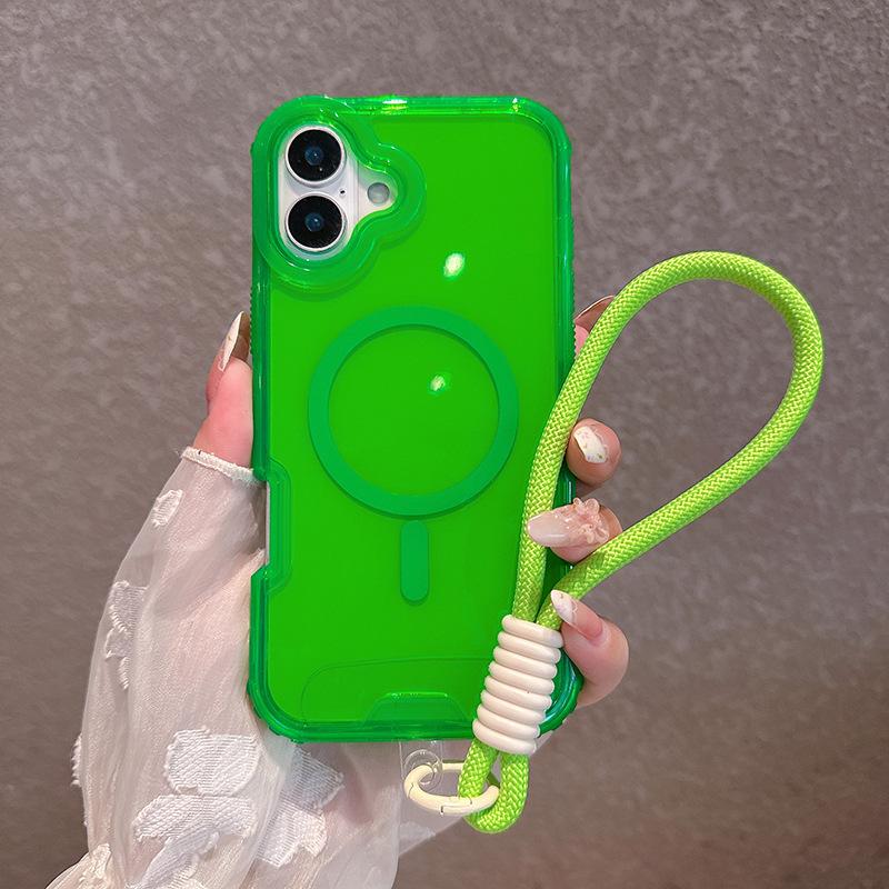 

Three-in-one Mobile Phone Case for IPhone16PLUS 16promax Same Color TPU Bracelet For iPhone 16 Pro Max