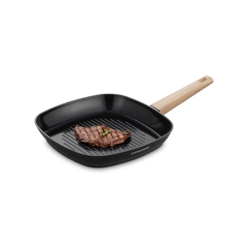 Kitchencook - Julia Grill28 Tfi - Black - 28 Cm Grill Pan - Ceramic - All Induction Hobs