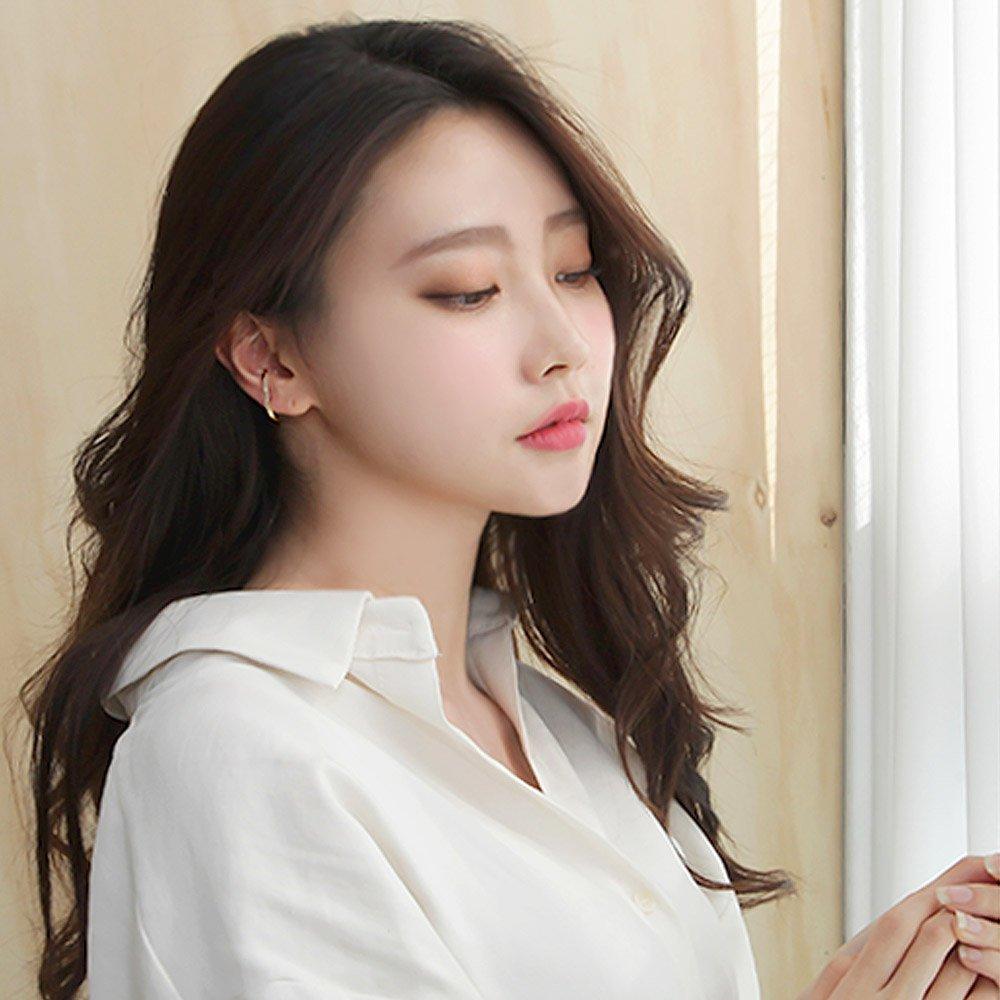 [1+1] Surgical Piercing Flat Half Ring 3 Types, Choose 1, Single Side Sale