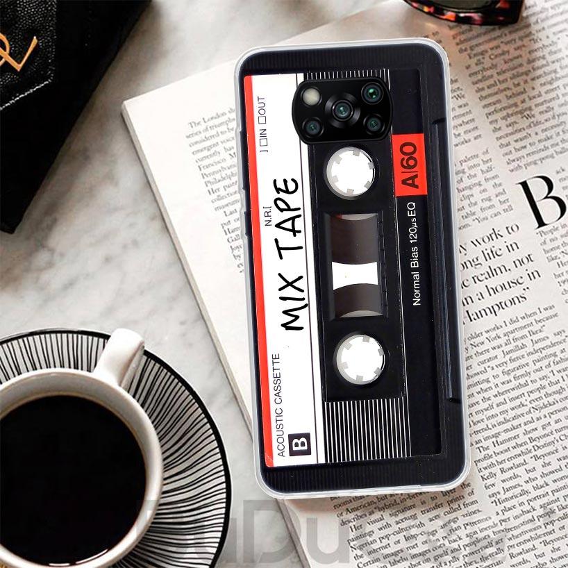 Vintage Magnetic Old Tape Cassette Cover For Xiaomi Poco X7 X6 X5 Pro X3 Nfc F7 Ultra Phone Case F6 F5 X4 F4 Gt F3 M6 M5S M4 M3