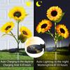 Sunflower Solar Lights Outdoor Garden Decor, Uppgraderad 1 Pack Solar Garden Lights med 3 Solros Lights, Vattentät Solar Outdoor Lights