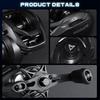Mavllos Resolute Ultralight Baitcasting Gear Lure Weight Carbon 4kg Drag Magnetic Handle Reel, 7.11 Ratio, 9+1 Bearings, 2-22g, Frame, Capacity,