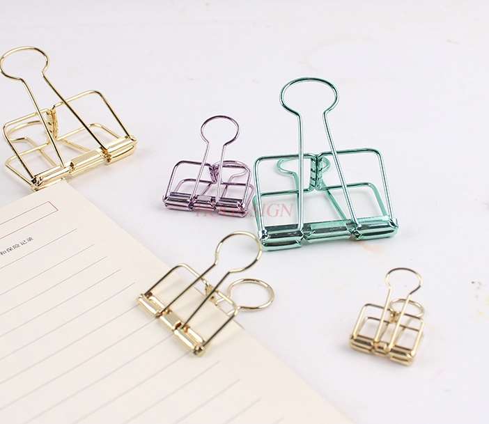 10 grid photos, wall decoration photo clip, simple metal hollow clip, colored long tail note clip, ticket clip