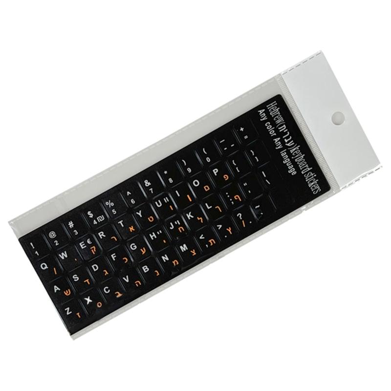 18x6.5cm Keyboard Layout Stickers Hebrew English Arabic Russian Letters Keyboard Button Letters Alphabet Film for Laptop