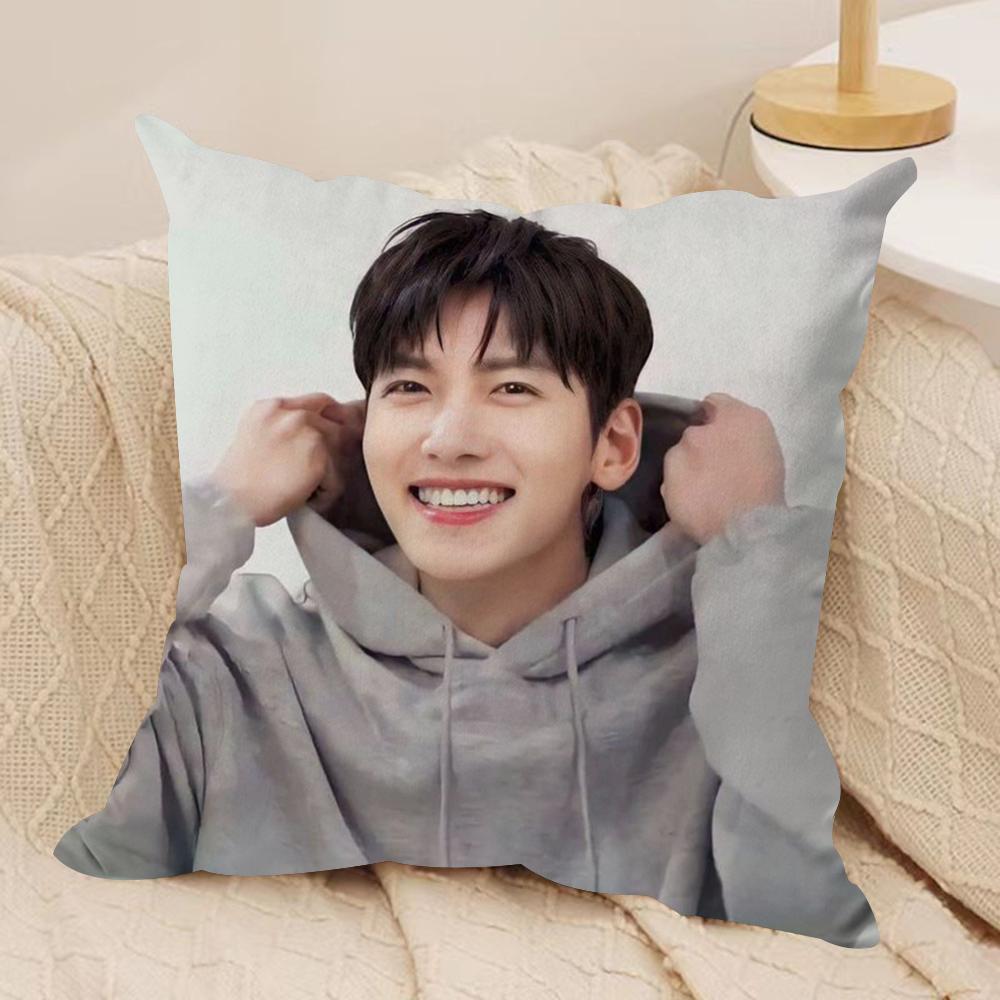 JJi CChang Wook Cushion Cover Silky Short Plush DoubleSided Printed Pillow Case for Sofa All Seasons Home Decor Gift