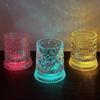 360 Rotating Seven Color Luminous Rotating Whiskey Glass Crystal High-end With Base Beer Glass Wine Glasses Bar Accessories