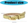 Slim Sequined Waist Belt for Dresses PU Leather Pin Buckles Waistband for Jeans Pants Women Girl Daily Outfit Waist Strap
