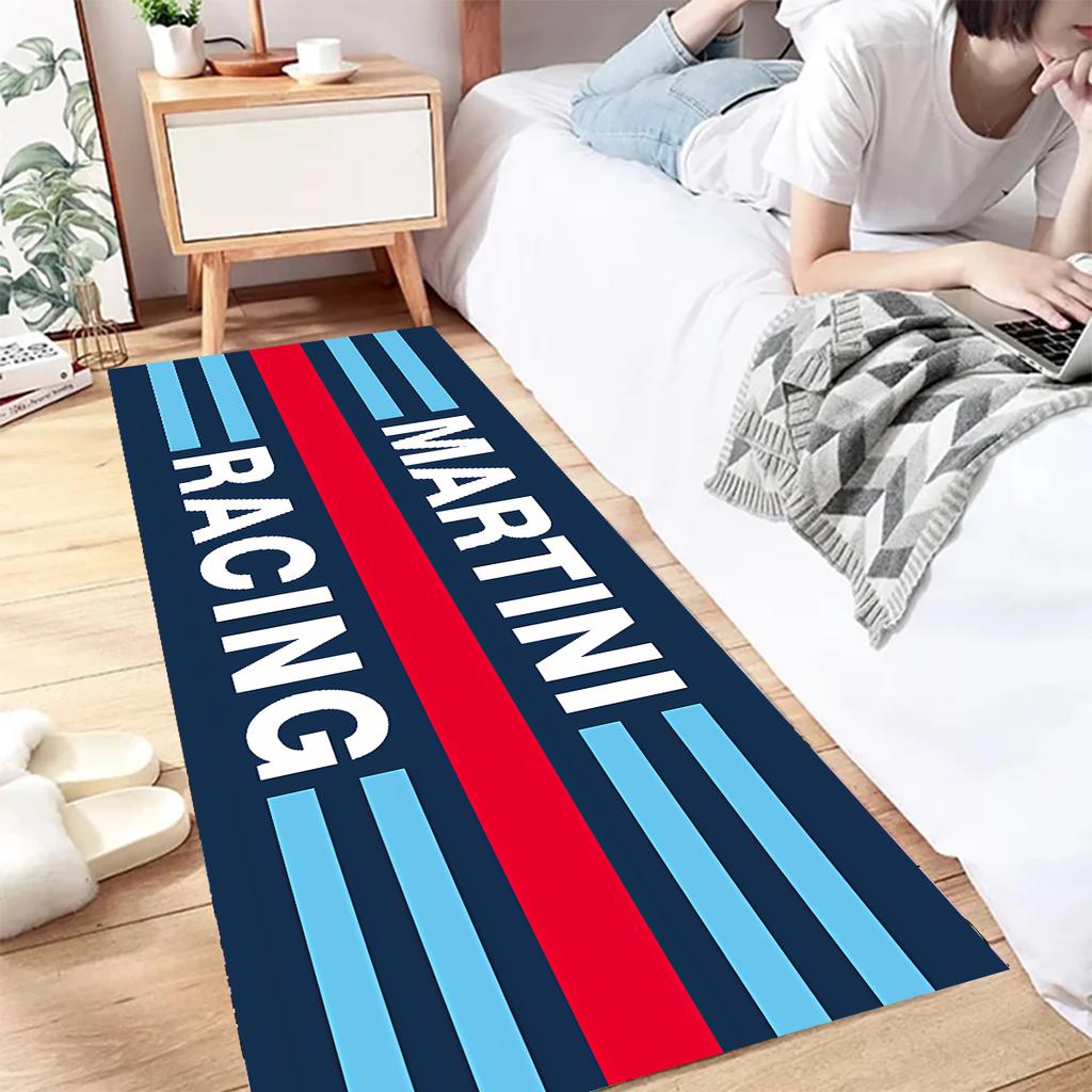 M-Martini Car Racing Motorcycle Carpet Garage Mat Racing Cool Moto Display Mat Anti-slip Home Decor Long Strip Customized Rug