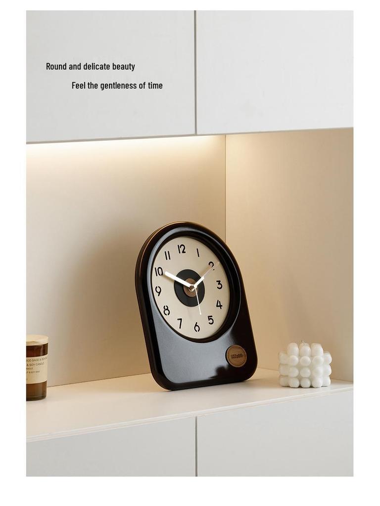 Wozoom Elegant Table Clock for Living Room, Entryway, or TV Cabinet - Stylish Desktop Decoration.