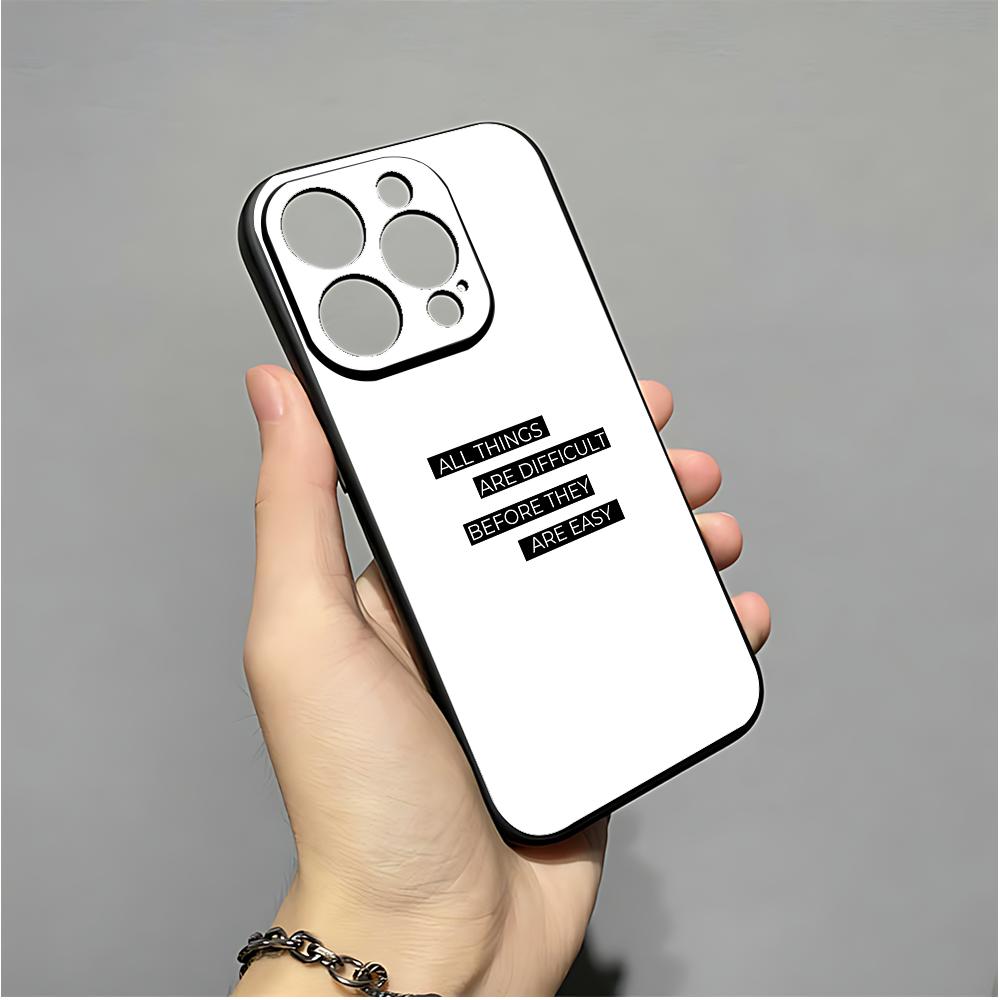 Minimalist Life Rules Phone Case For IPhone 16,15,14,13,12,11,XS,XR,X,8,7,Pro,Max,Plus,mini Silicone Black Cover