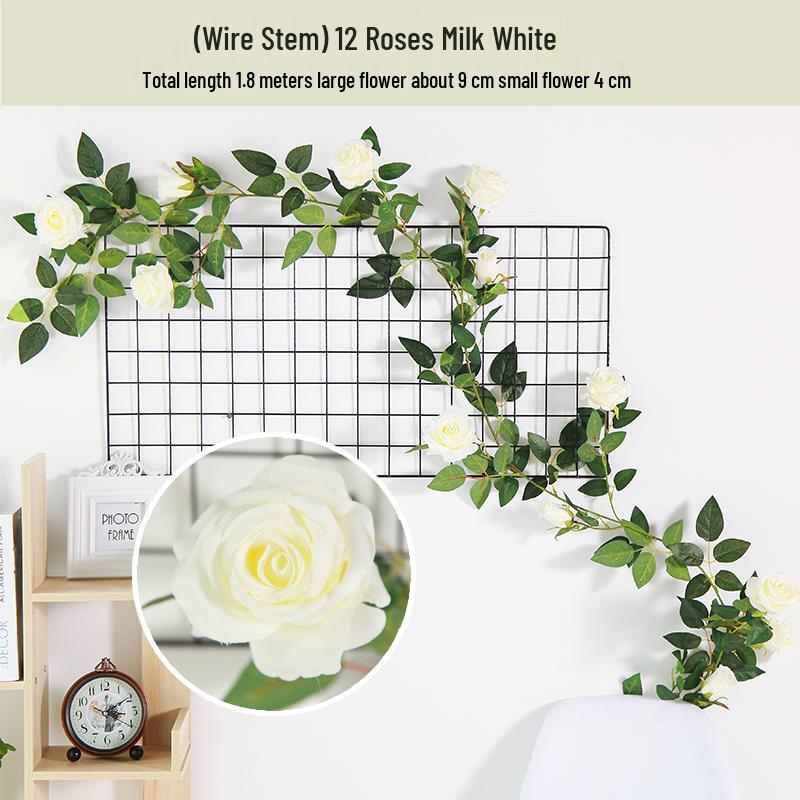 Artificial Rose Vine Hanging Basket and Arch Decoration
