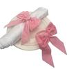 Velvet Red Christmas Bow Napkin Ring Holder