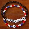 Freedom Bracelets Beaded Memorial Wristband Elastic Turning Point Patriotic Bracelets for Men Women Kids Commemorative Events