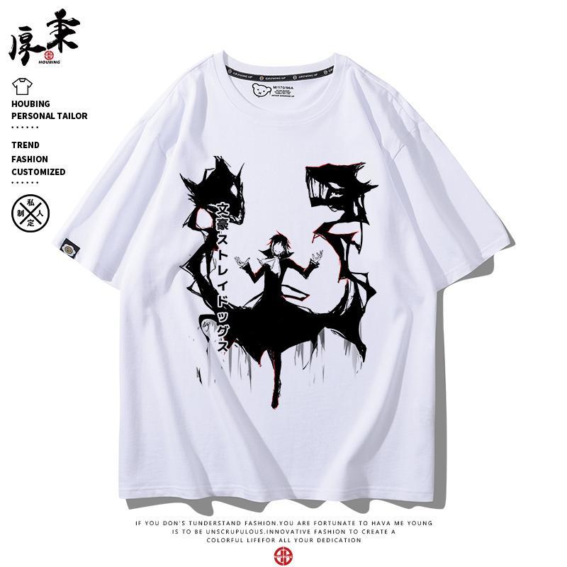 New Anime Nakahara Chuuya Dazai Osamu Cosplay Printed Short Sleeve TShirt Casual Tee Fashion Vintage Shirts Versatile In Summer