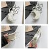 Moon Shape Rivet Chain Bag Women's Handbag